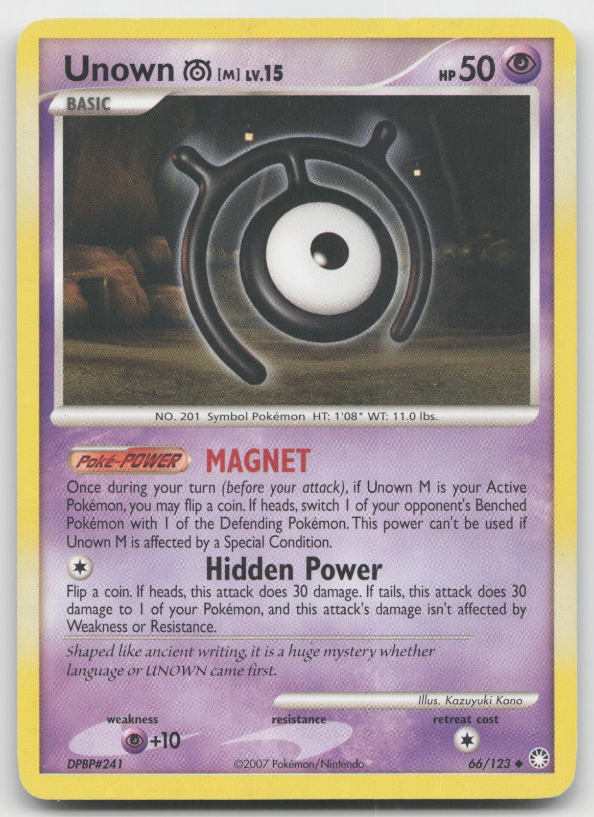 Unown [M] Uncommon Mysterious Treasures 66/123 MP