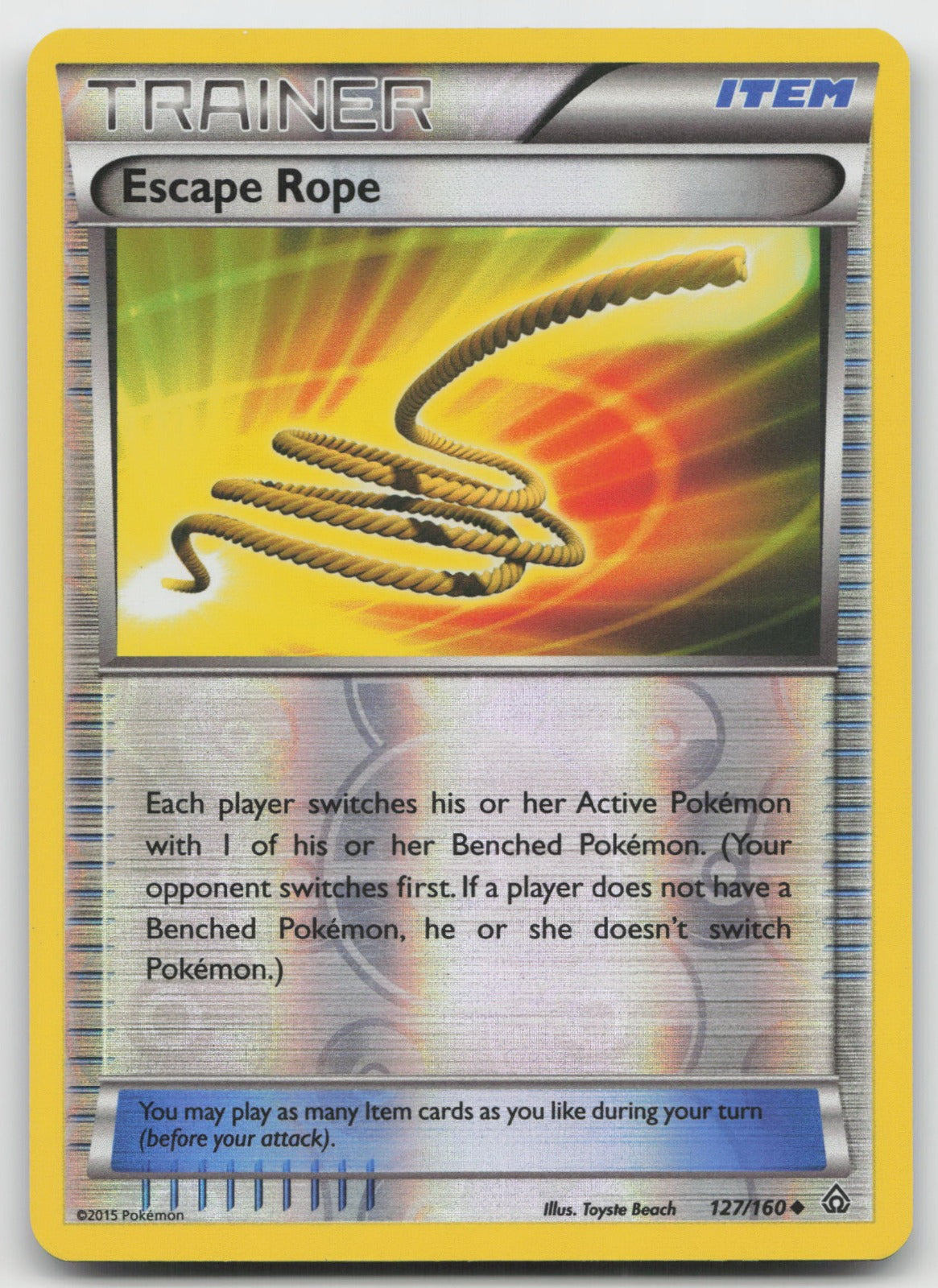Escape Rope Uncommon Reverse Holo XY - Primal Clash 127/160 VLP