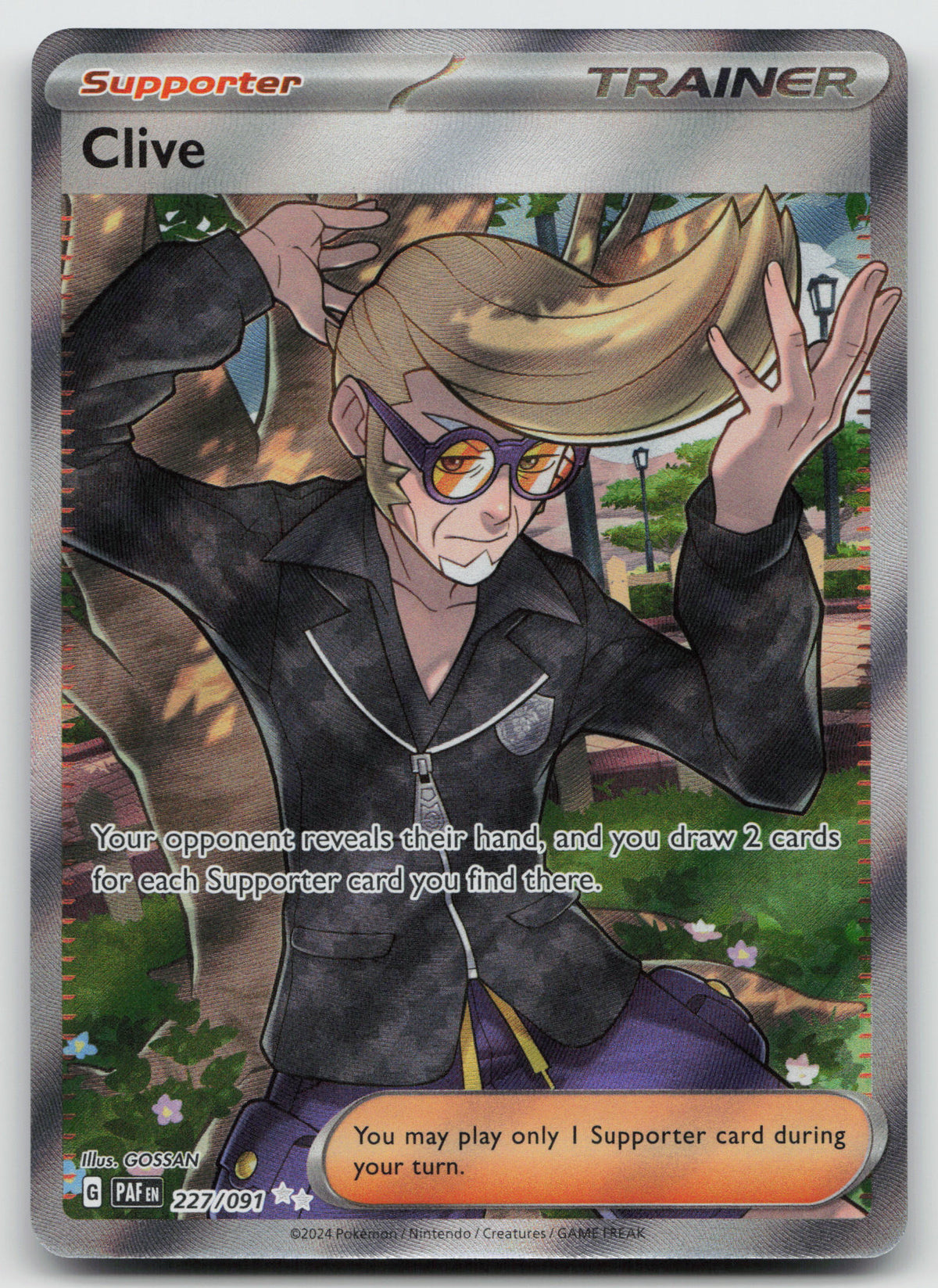 Clive - Ultra Rare Holo SV: Paldean Fates 227/091 NM