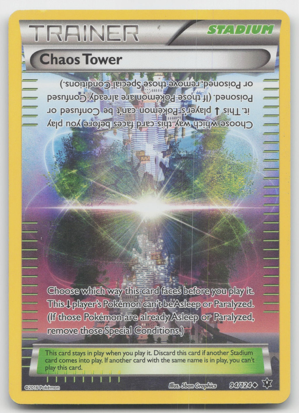 Chaos Tower Uncommon Reverse Holo XY - Fates Collide 94/124 LP