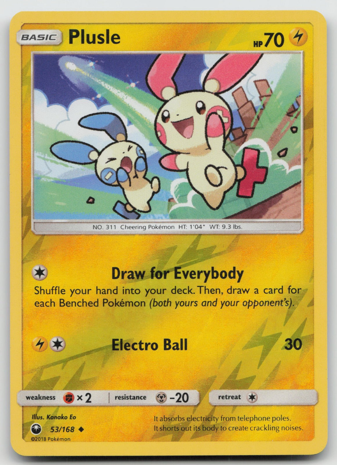 Plusle Reverse Holo Uncommon SM - Celestial Storm 53/168 VLP