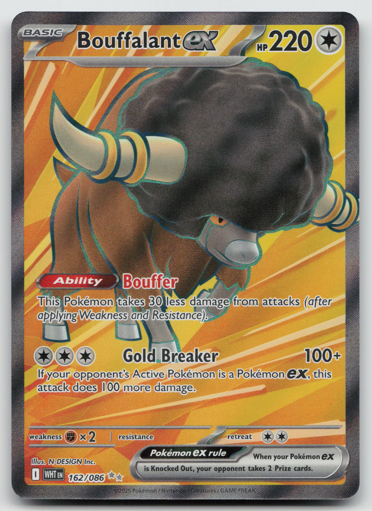 Bouffalant ex Ultra Rare Holo SV: White Flare 162/086 NM