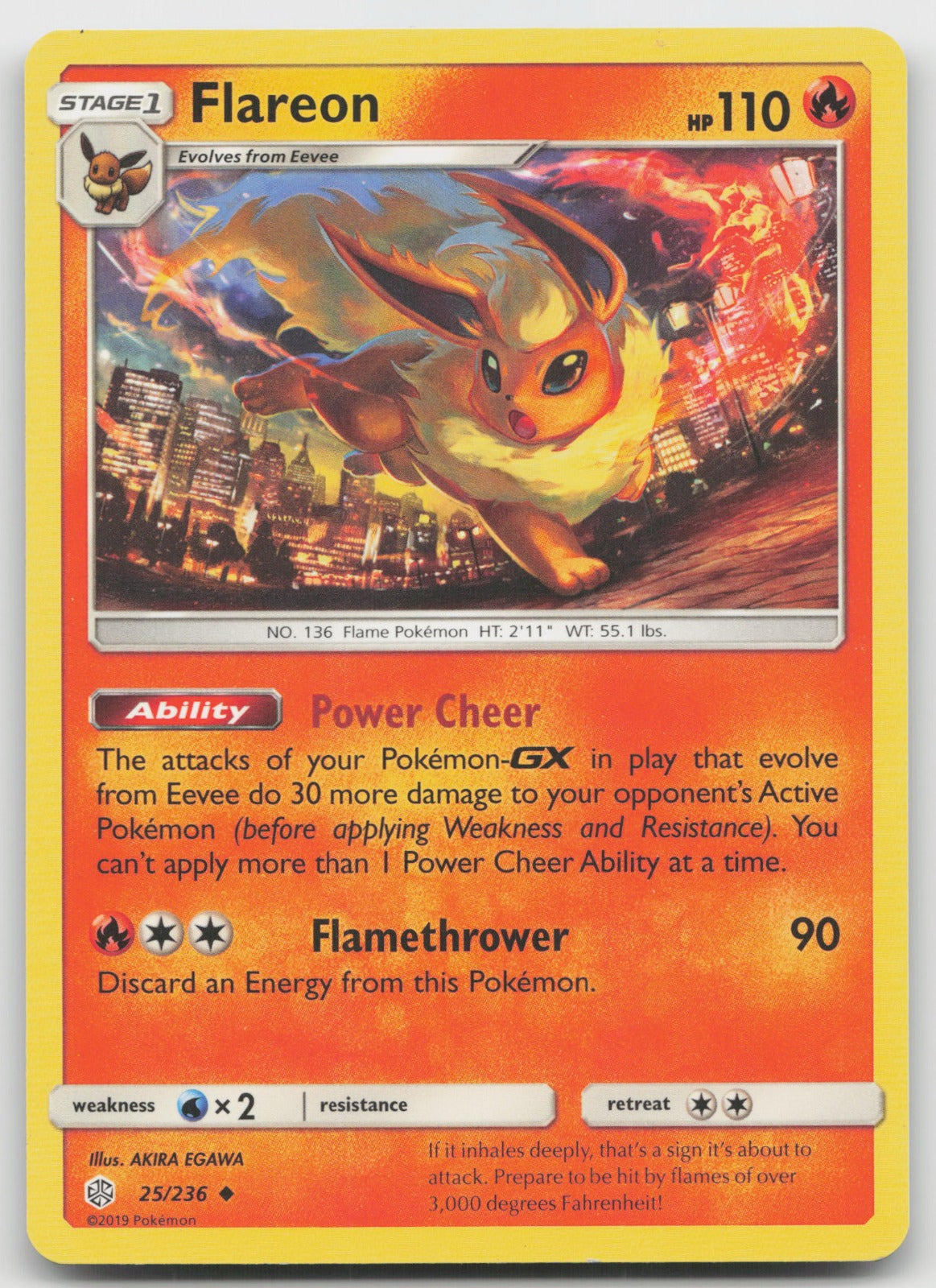 Flareon Uncommon SM - Cosmic Eclipse 25/236 NM