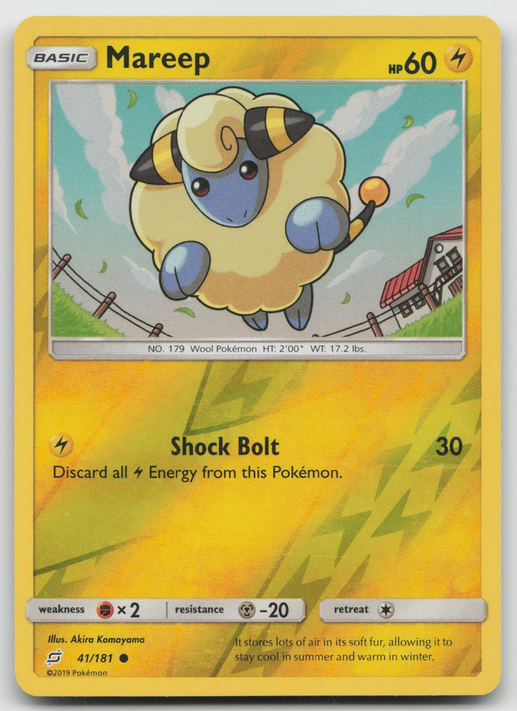 Mareep Reverse Holo Common SM - Team Up 41/181 LP