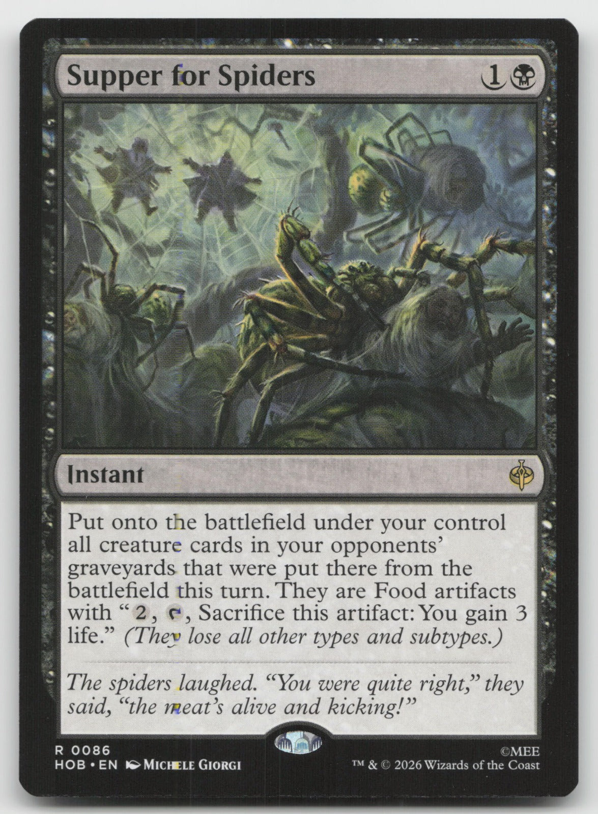 Supper for Spiders R The Hobbit 86 NM
