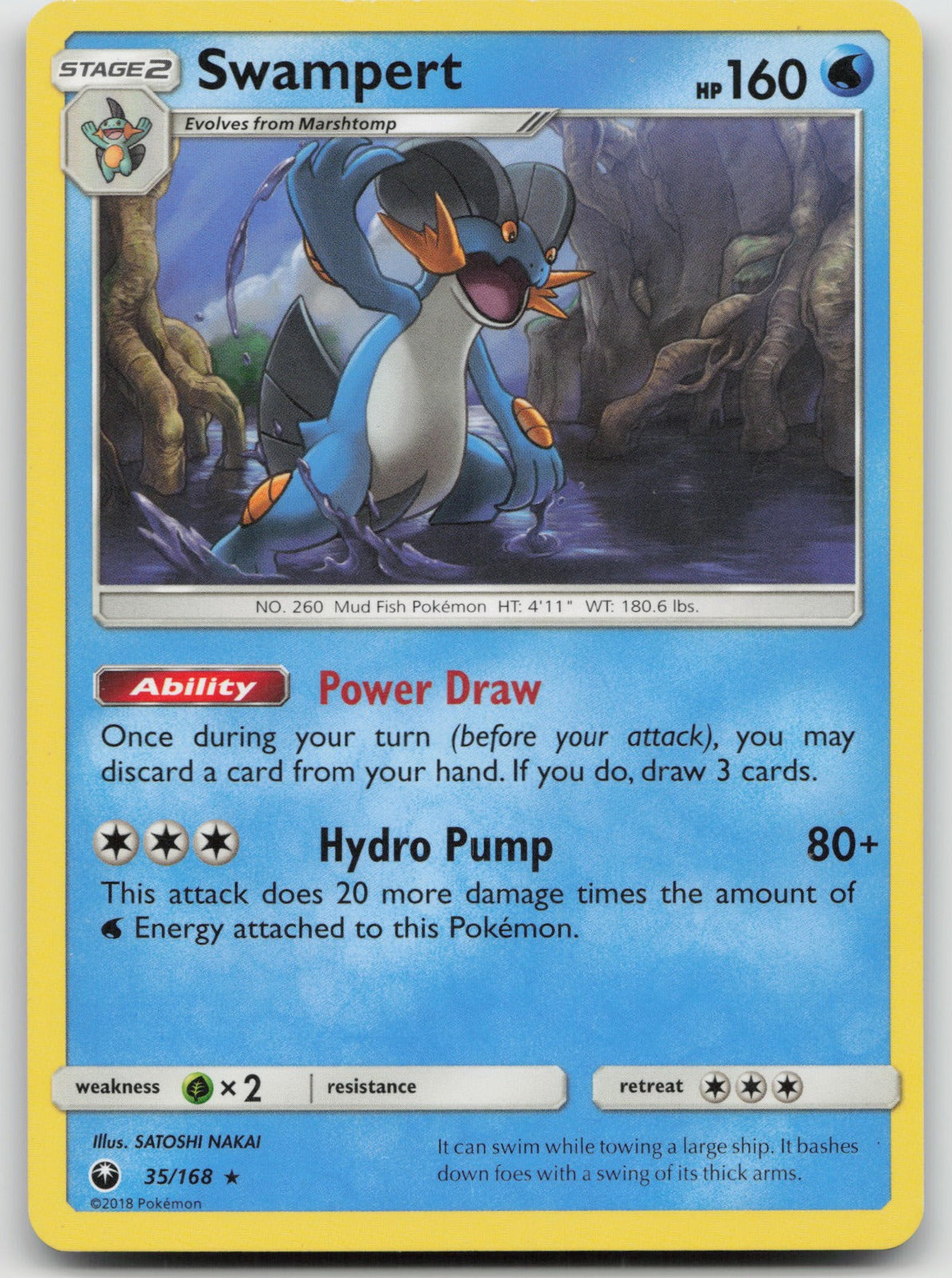 Swampert Rare SM - Celestial Storm 35/168 VLP