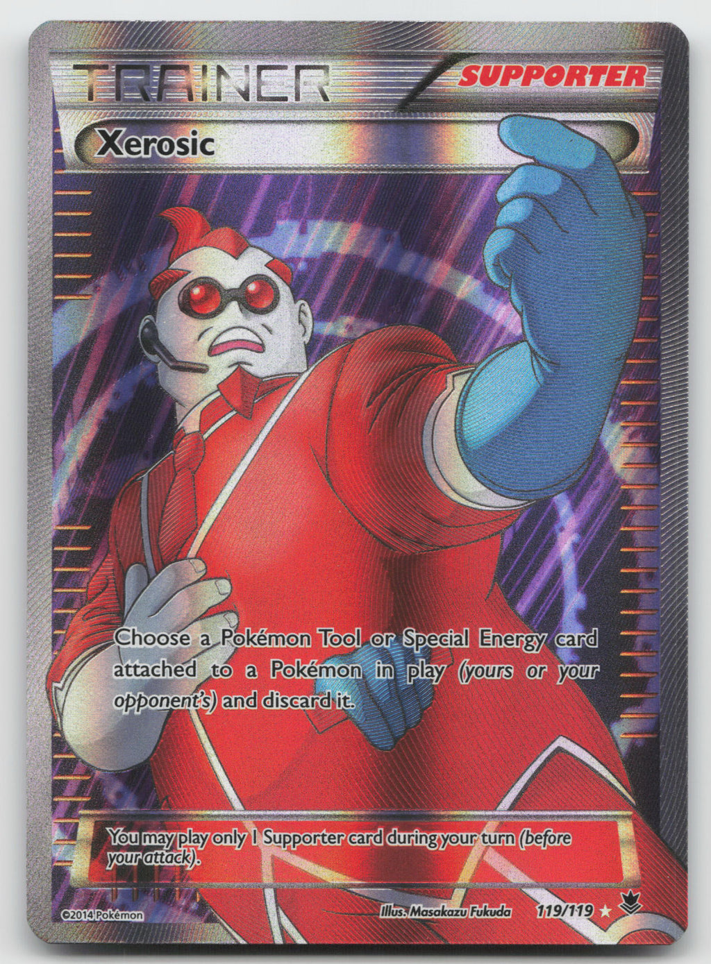 Xerosic (Full Art) Ultra Rare Holofoil XY - Phantom Forces 119/119 LP