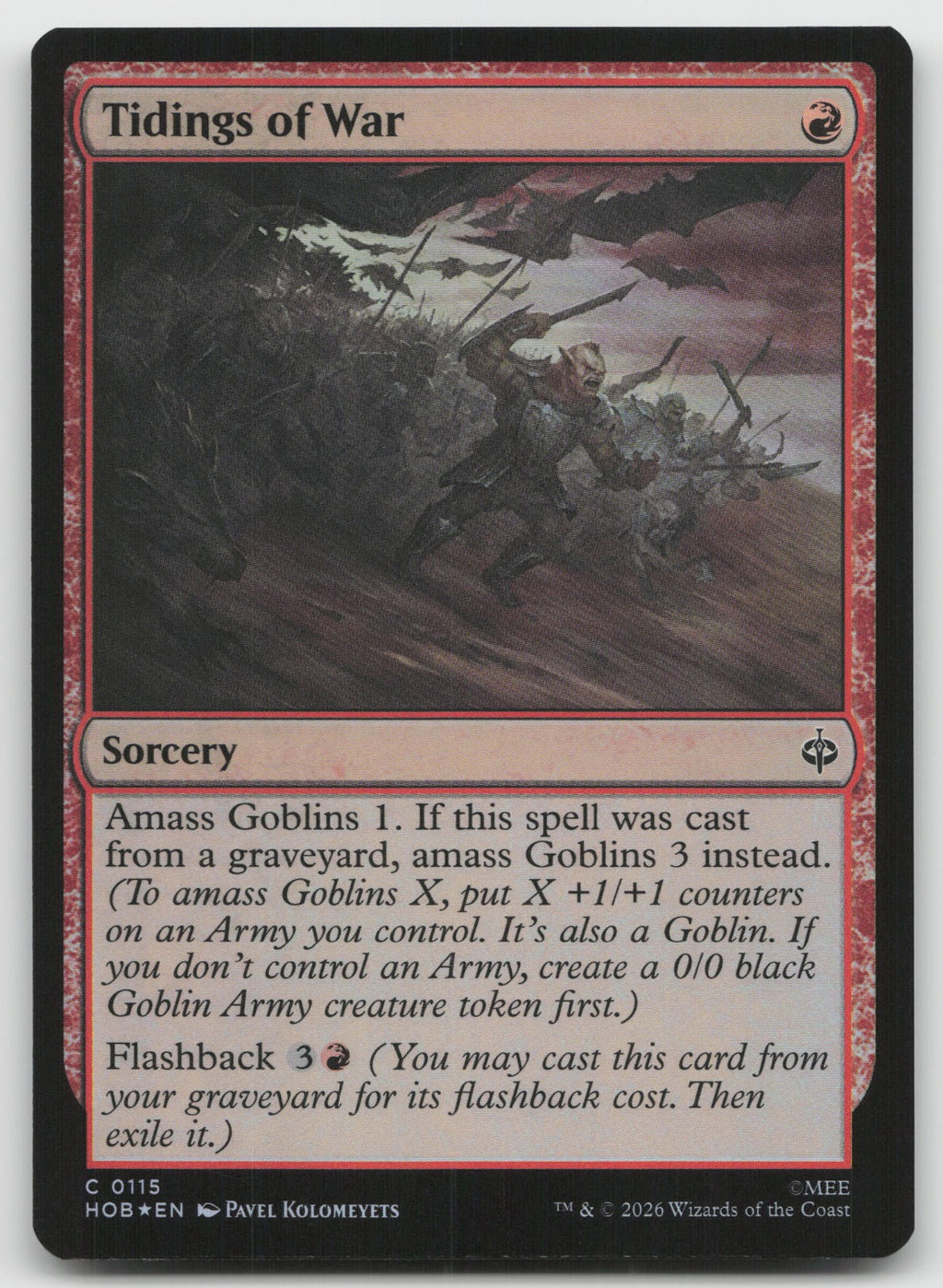 Tidings of War Foil C The Hobbit 115 NM