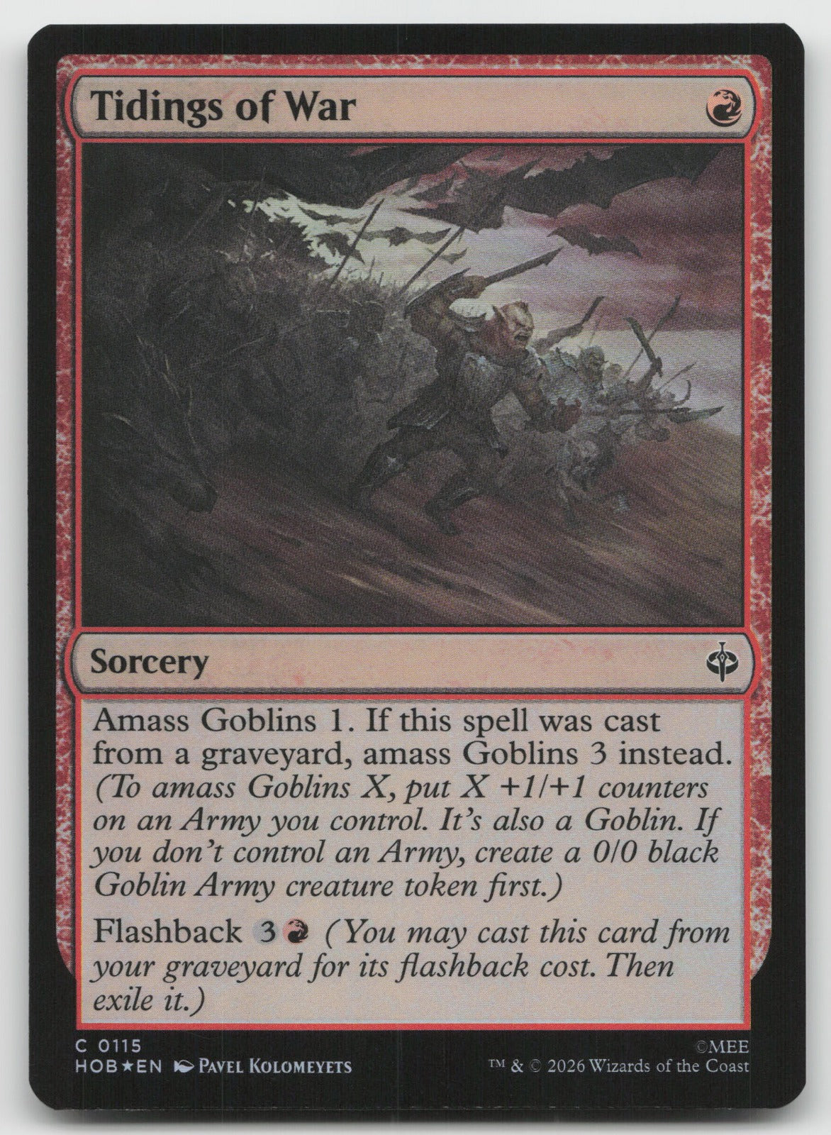 Tidings of War Foil C The Hobbit 115 NM