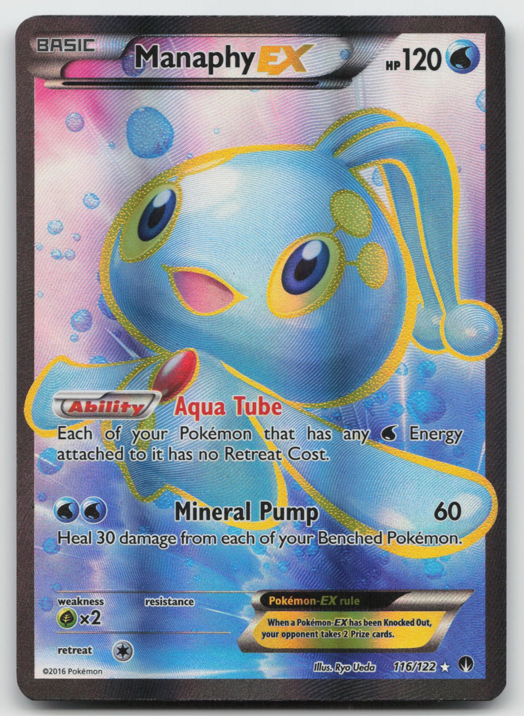 Manaphy EX Holo Ultra Rare XY - BREAKpoint 32/122 NM/VLP
