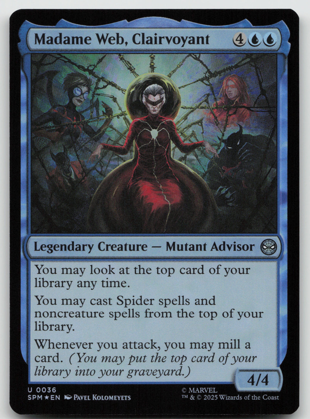Madame Web, Clairvoyant U Foil Marvel's Spider-Man 36 NM