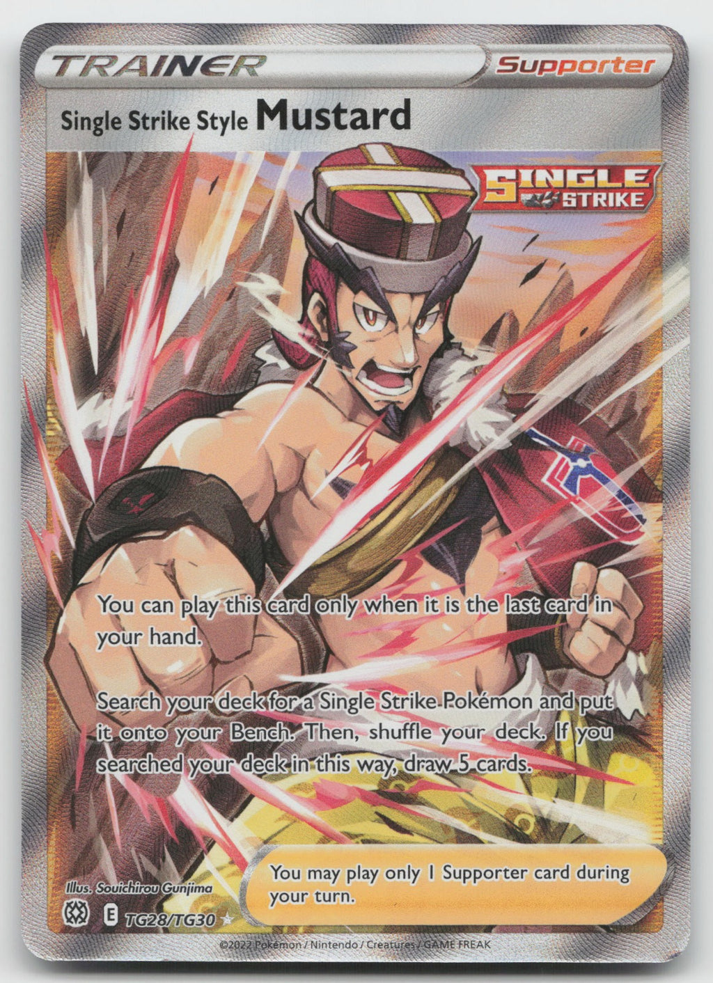 Single Strike Style Mustard Brilliant Stars Trainer Gallery TG28/TG30 NM