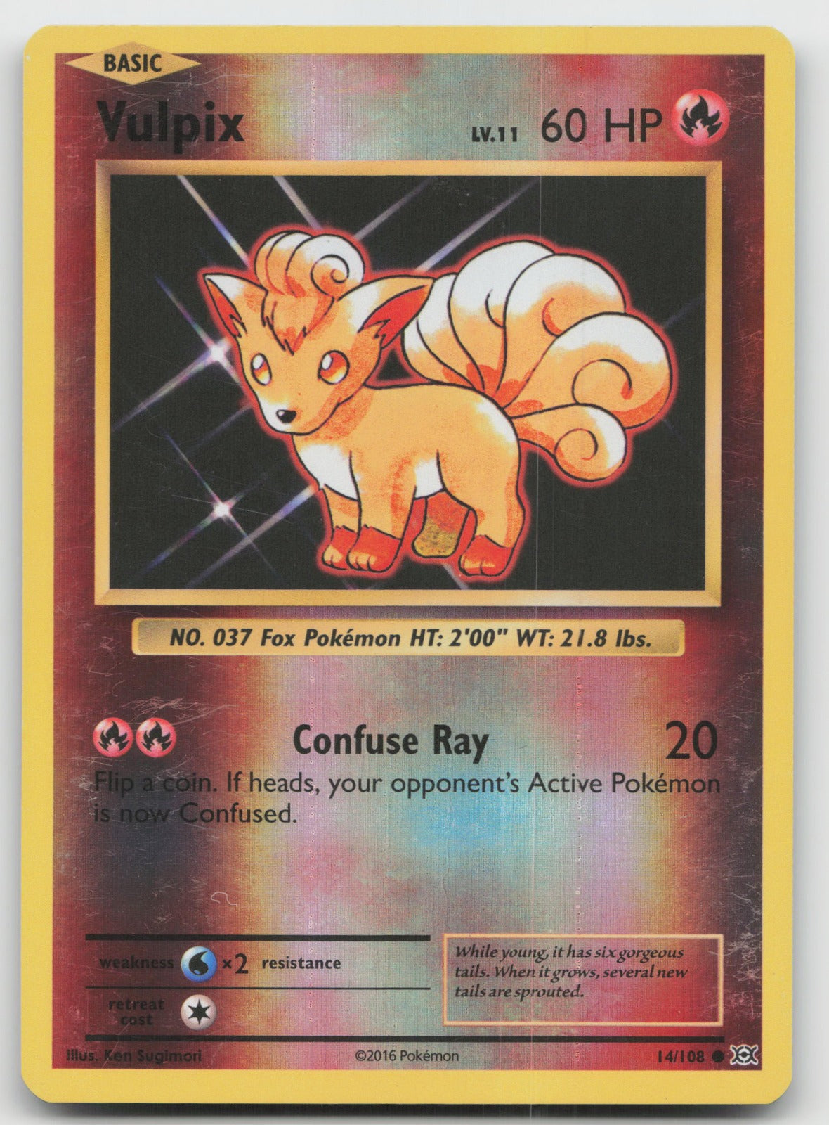 Vulpix Reverse Holo Common XY - Evolutions 14/108 VLP