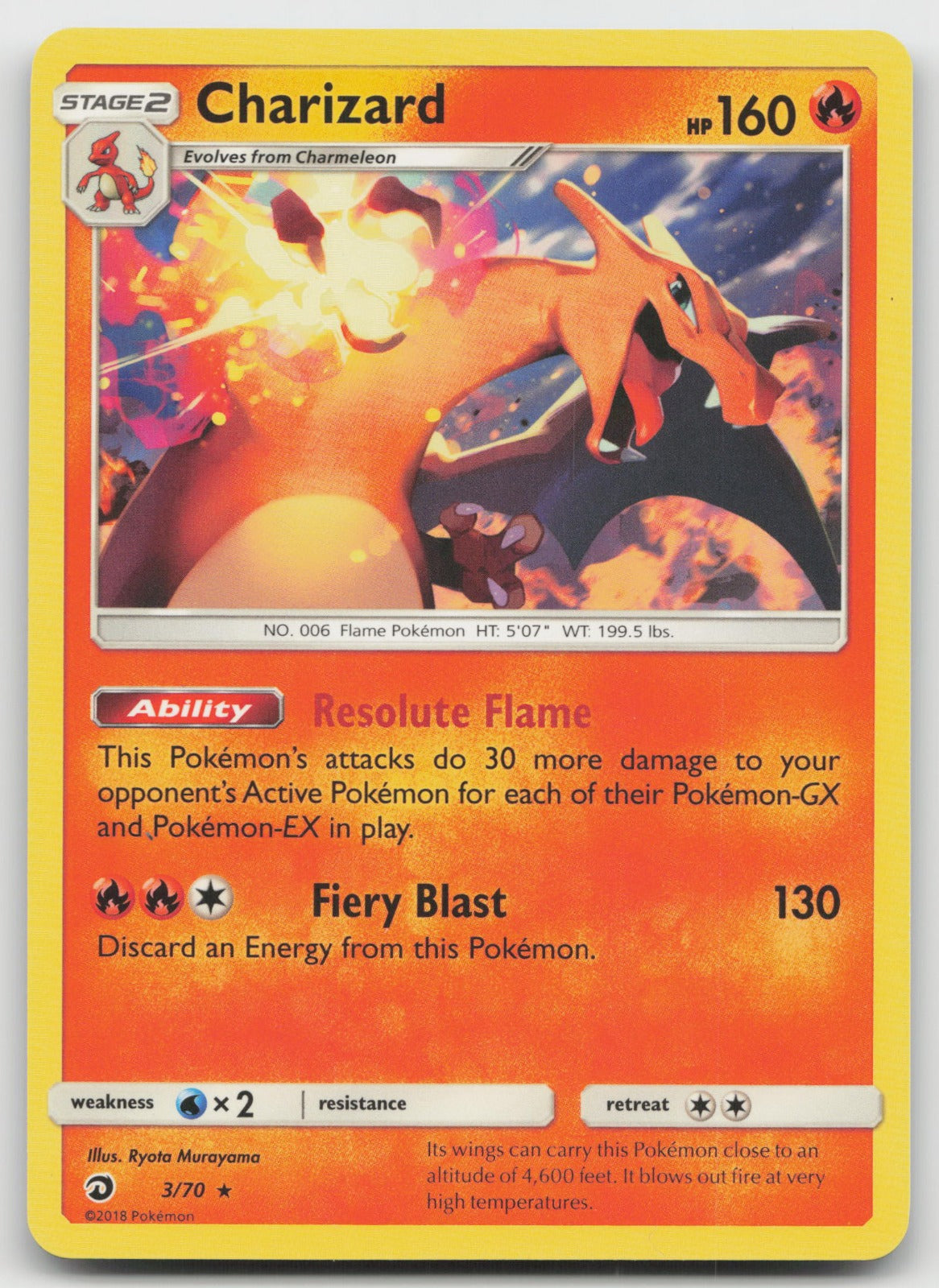 Charizard Let's Play, Eevee! Non Holo Deck Exclusive SM - Dragon Majesty 3/70 NM