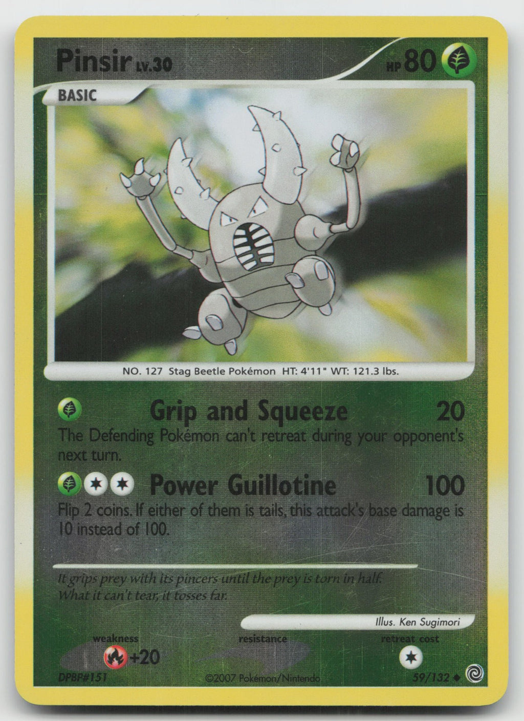 Pinsir Uncommon Reverse Holo Secret Wonders 59/132 VLP