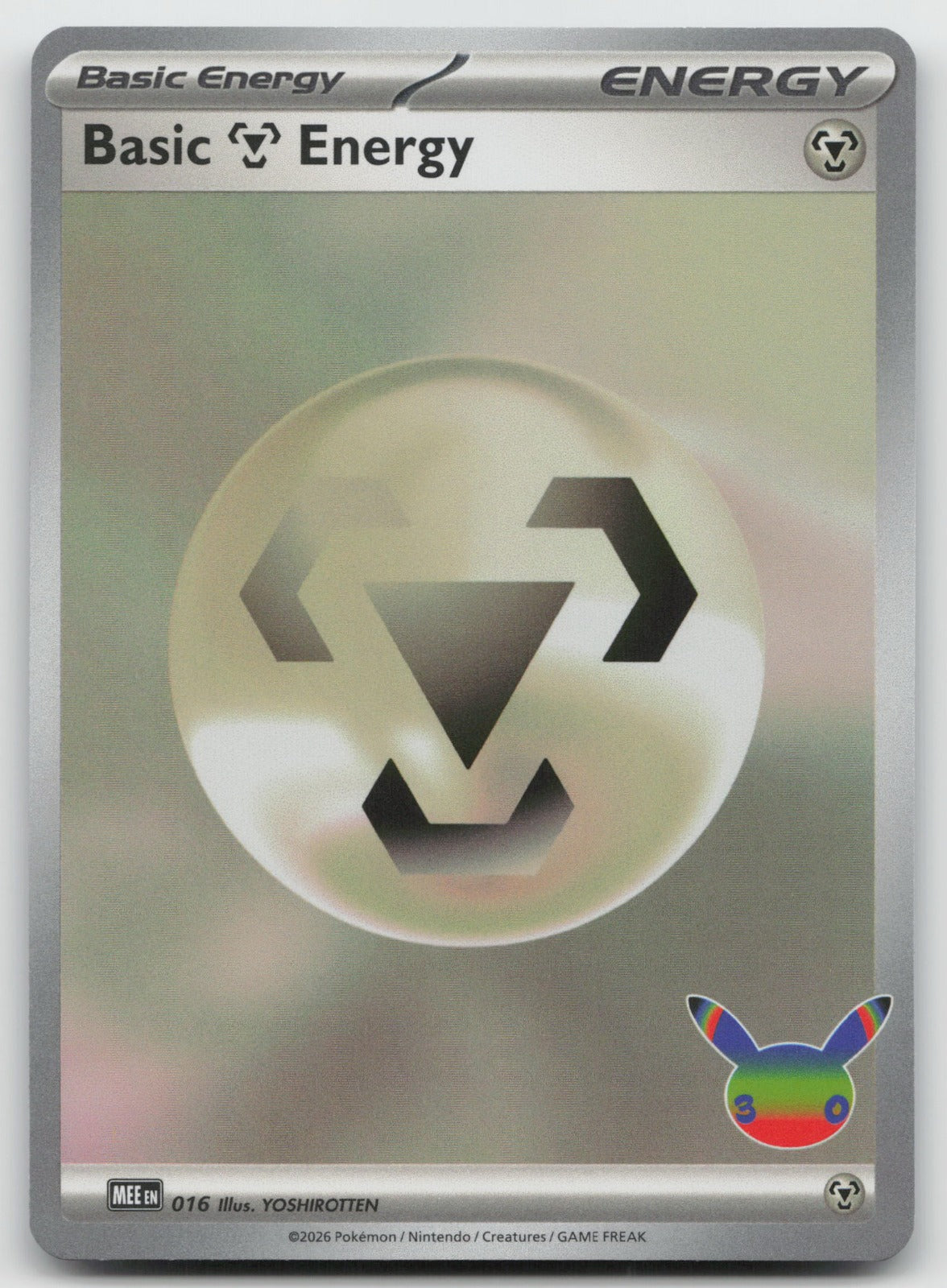 Basic Metal Energy (30th Celebration) Holo MEE: Mega Evolution Energies 016 NM