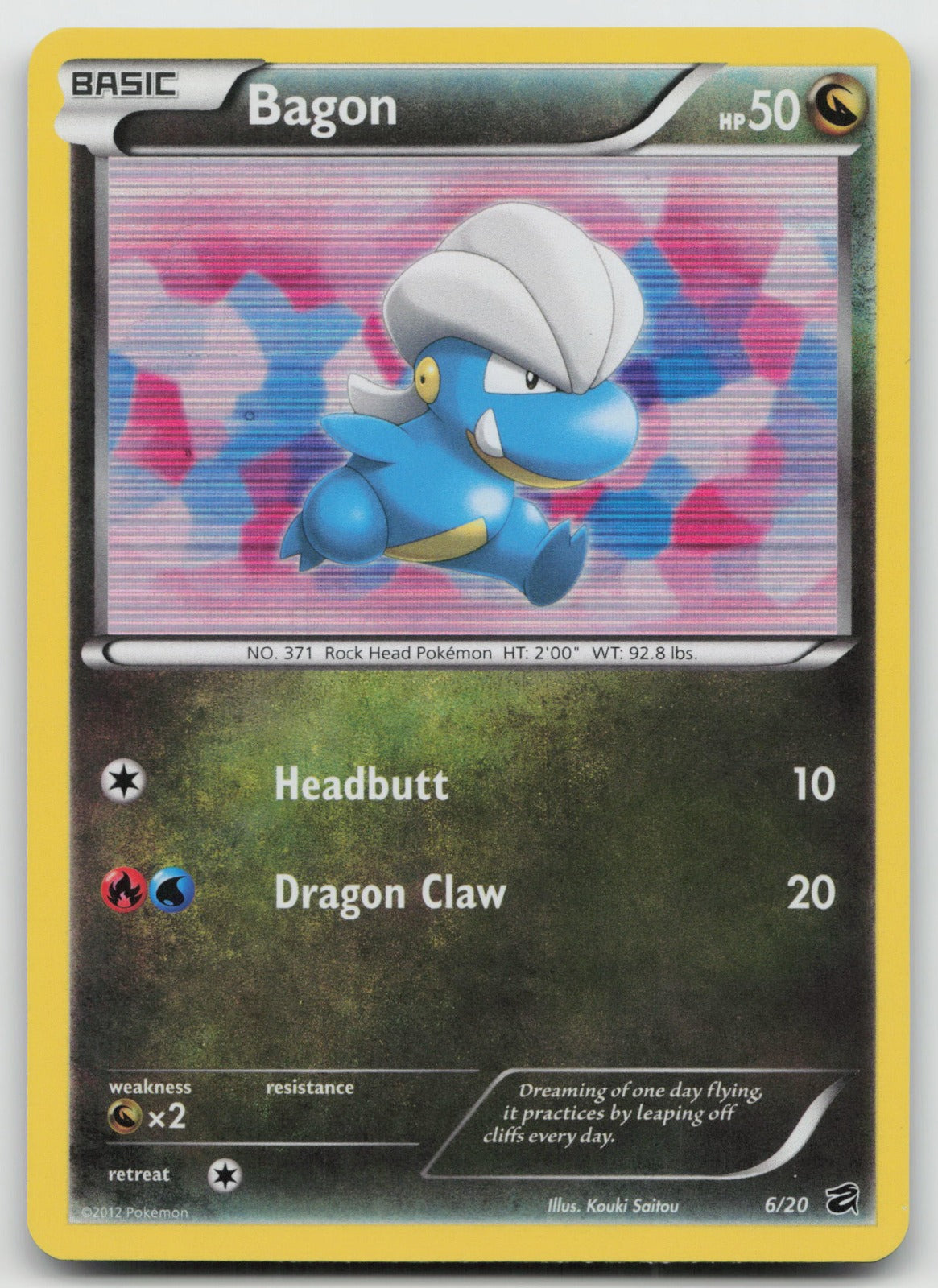 Bagon Holo Rare Dragon Vault 6/20 LP/MP
