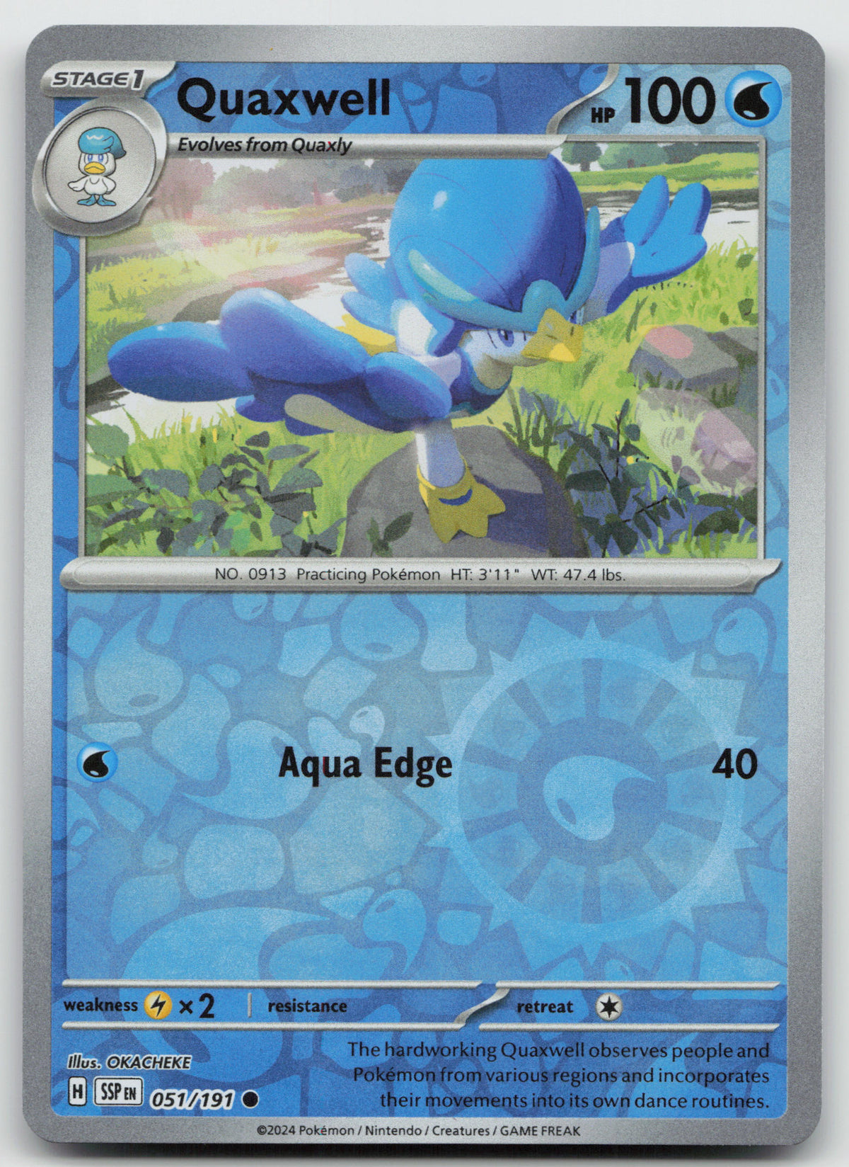 Quaxwell Common Reverse Holo SV08: Surging Sparks 051/191 NM