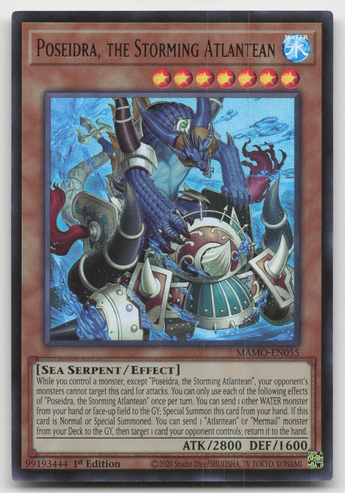 Poseidra, the Storming Atlantean 1st Ultra Magnificent Monsters MAMO-EN055 NM