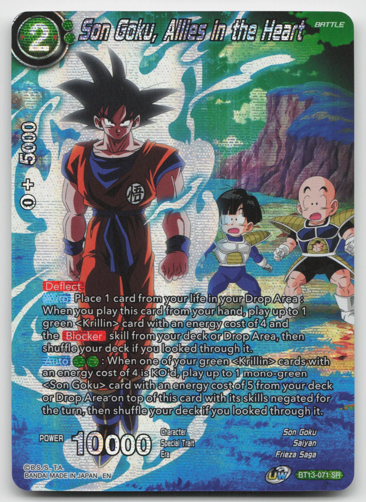 Son Goku, Allies in the Heart Super Rare Foil: History of Son Goku BT13-071 NM