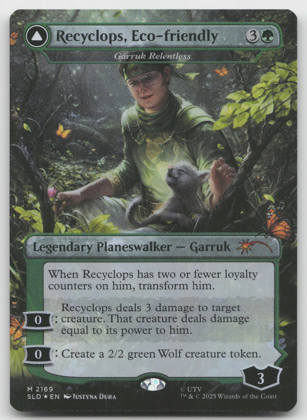 Recyclops, Eco-friendly Garruk Relentless M Foil Secret Lair Drop Series 2169 NM