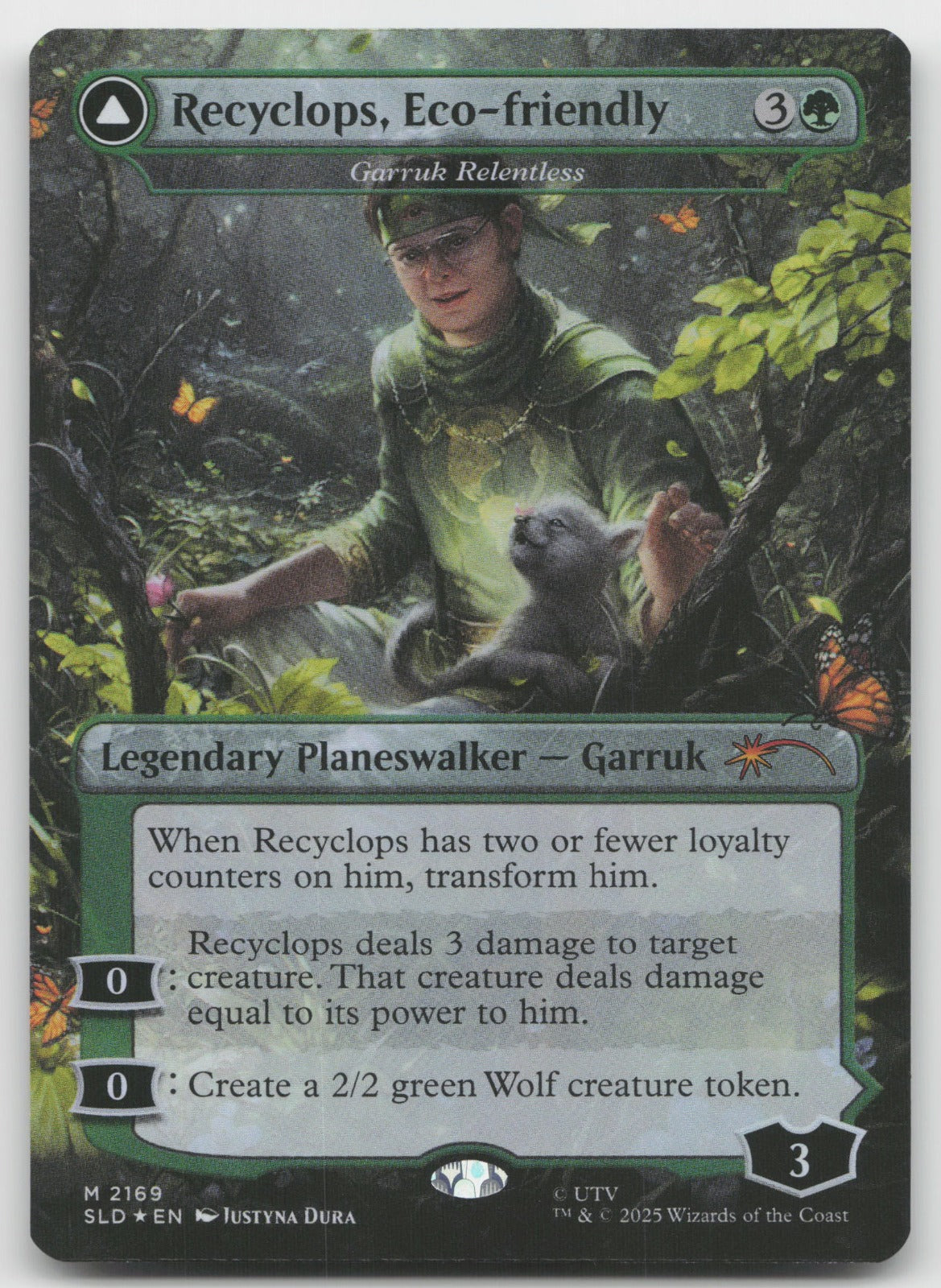 Recyclops, Eco-friendly Garruk Relentless M Foil Secret Lair Drop Series 2169 NM