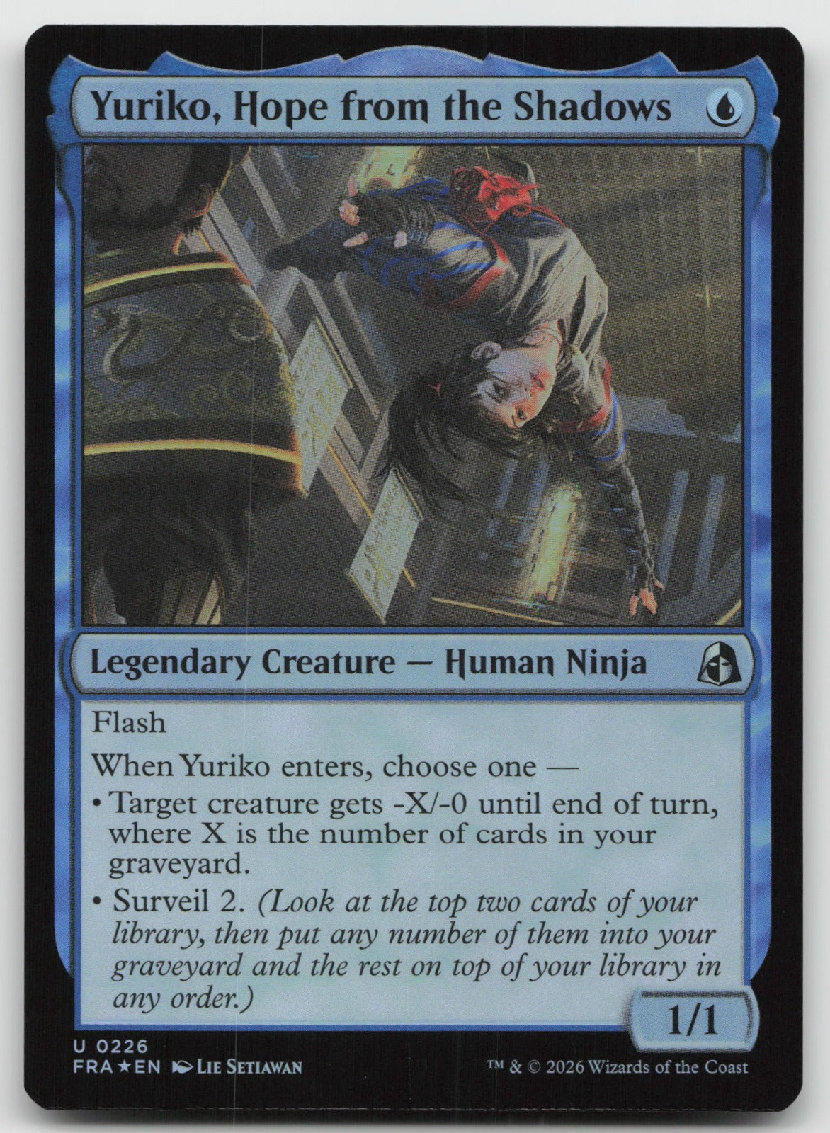 Yuriko, Hope from the Shadows U Foil Reality Fracture 226 NM