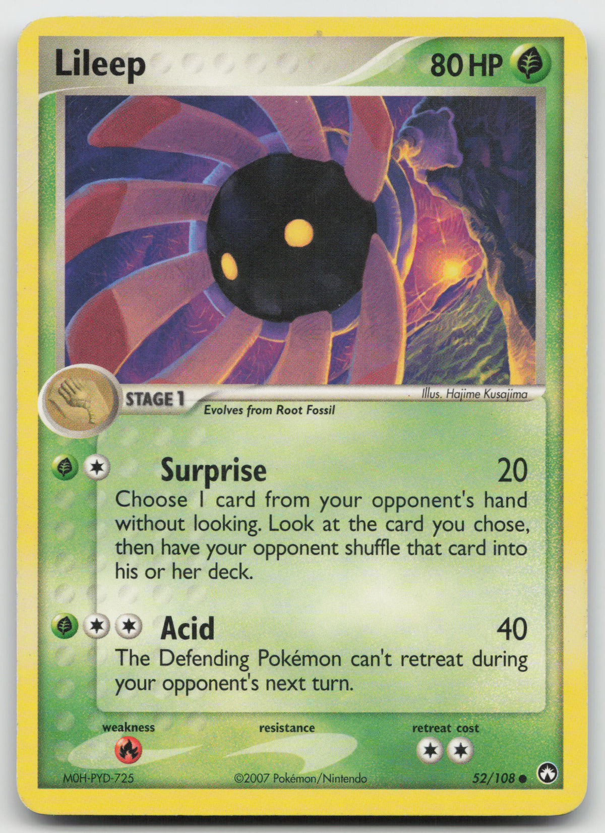 Lileep Common Normal Power Keepers 52/108 HP