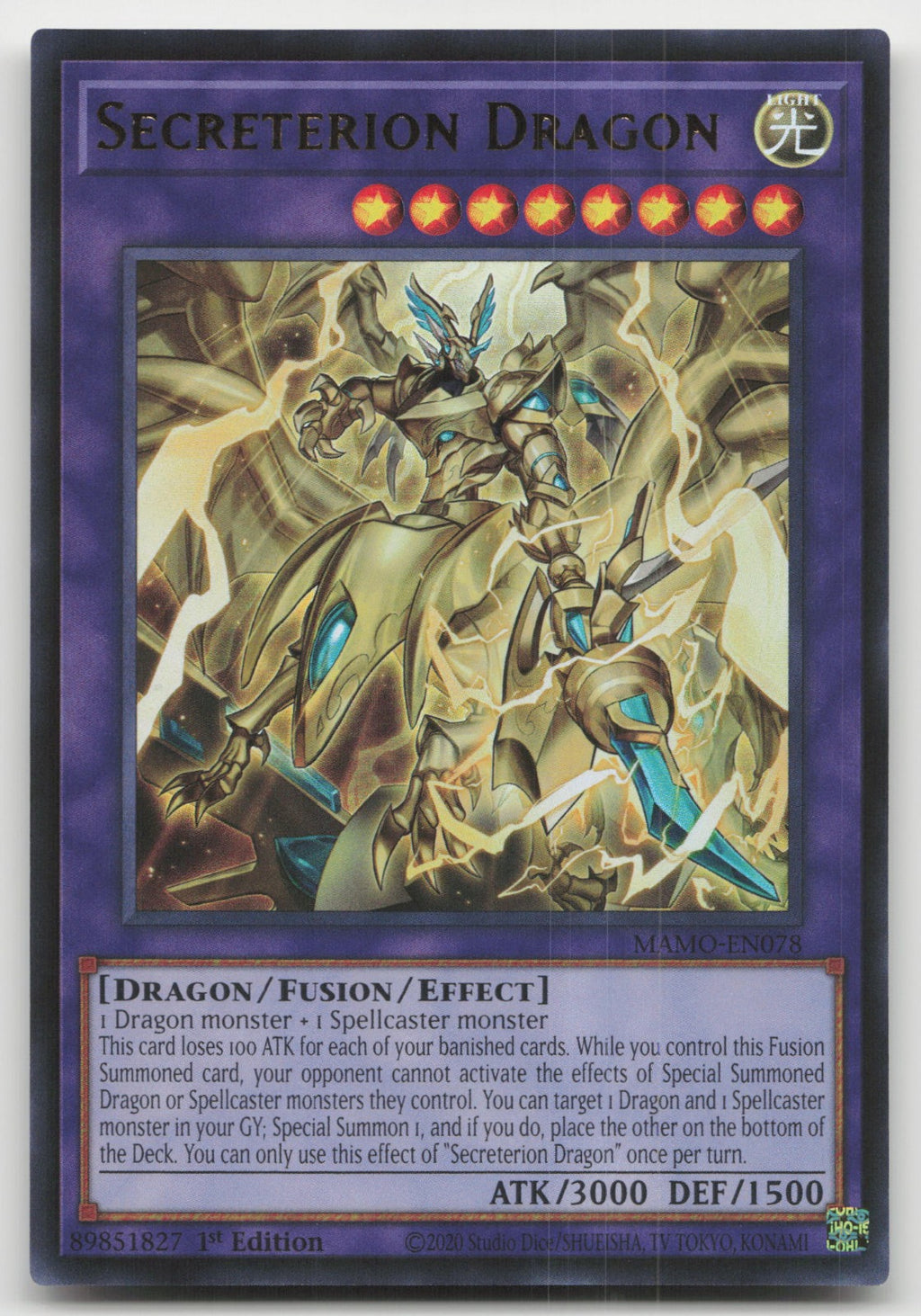Secreterion Dragon 1st Edition Ultra Rare Magnificent Monsters MAMO-EN078 NM