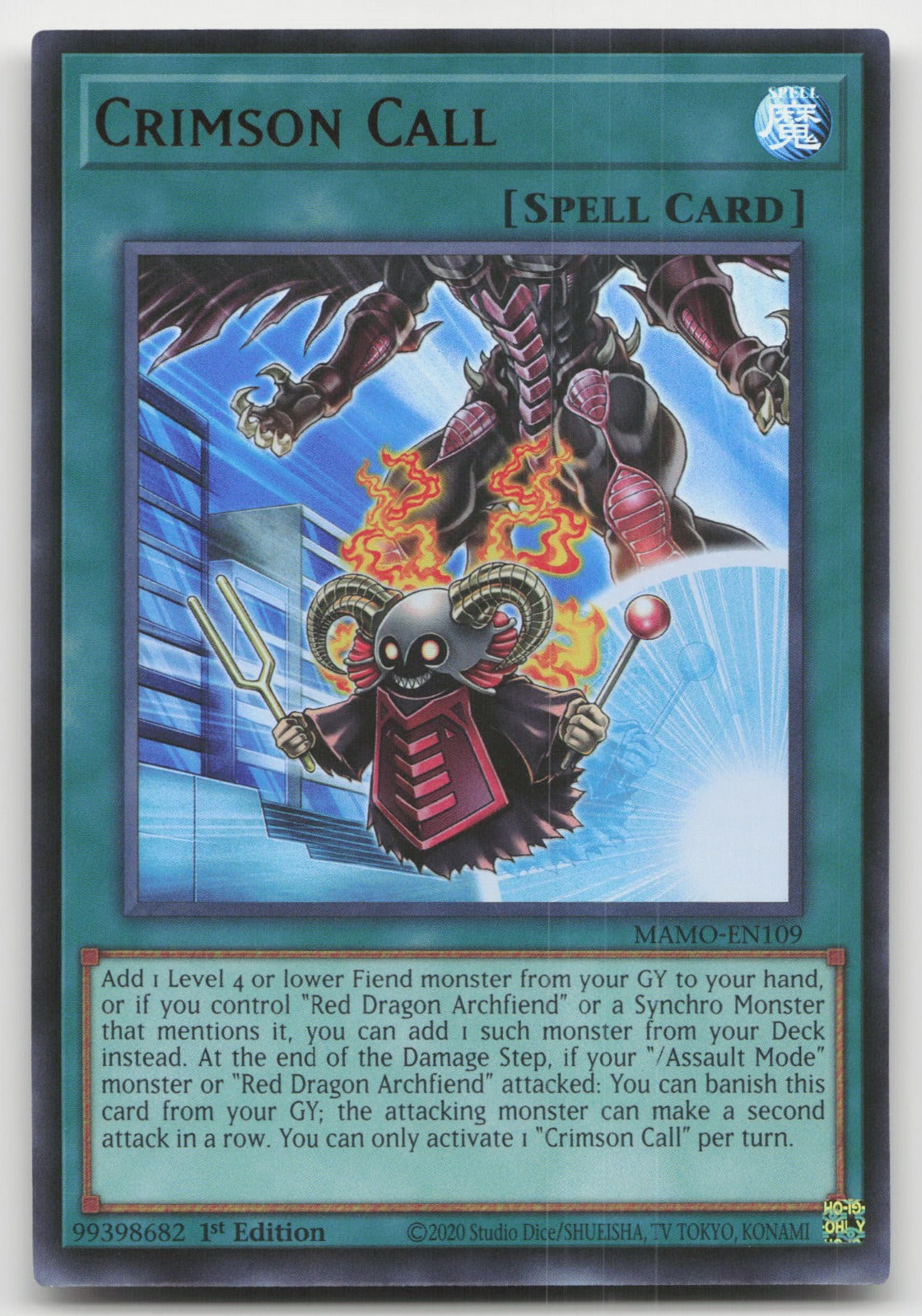 Crimson Call 1st Edition Ultra Rare Magnificent Monsters MAMO-EN109 NM