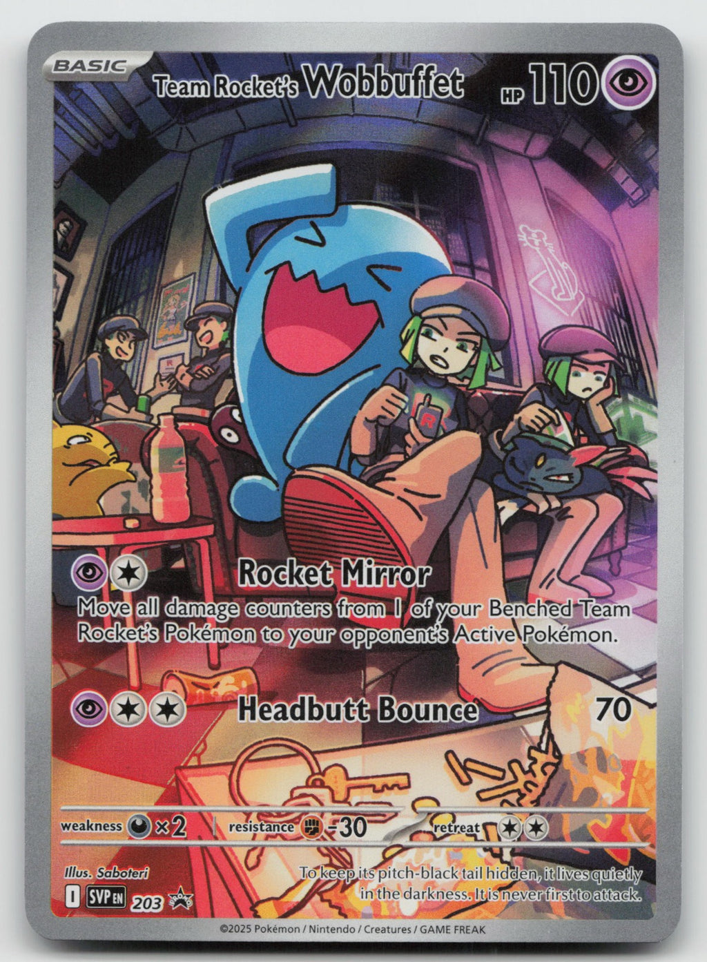Team Rocket's Wobbuffet Holo SV: Scarlet & Violet Promo Cards SVP203 NM