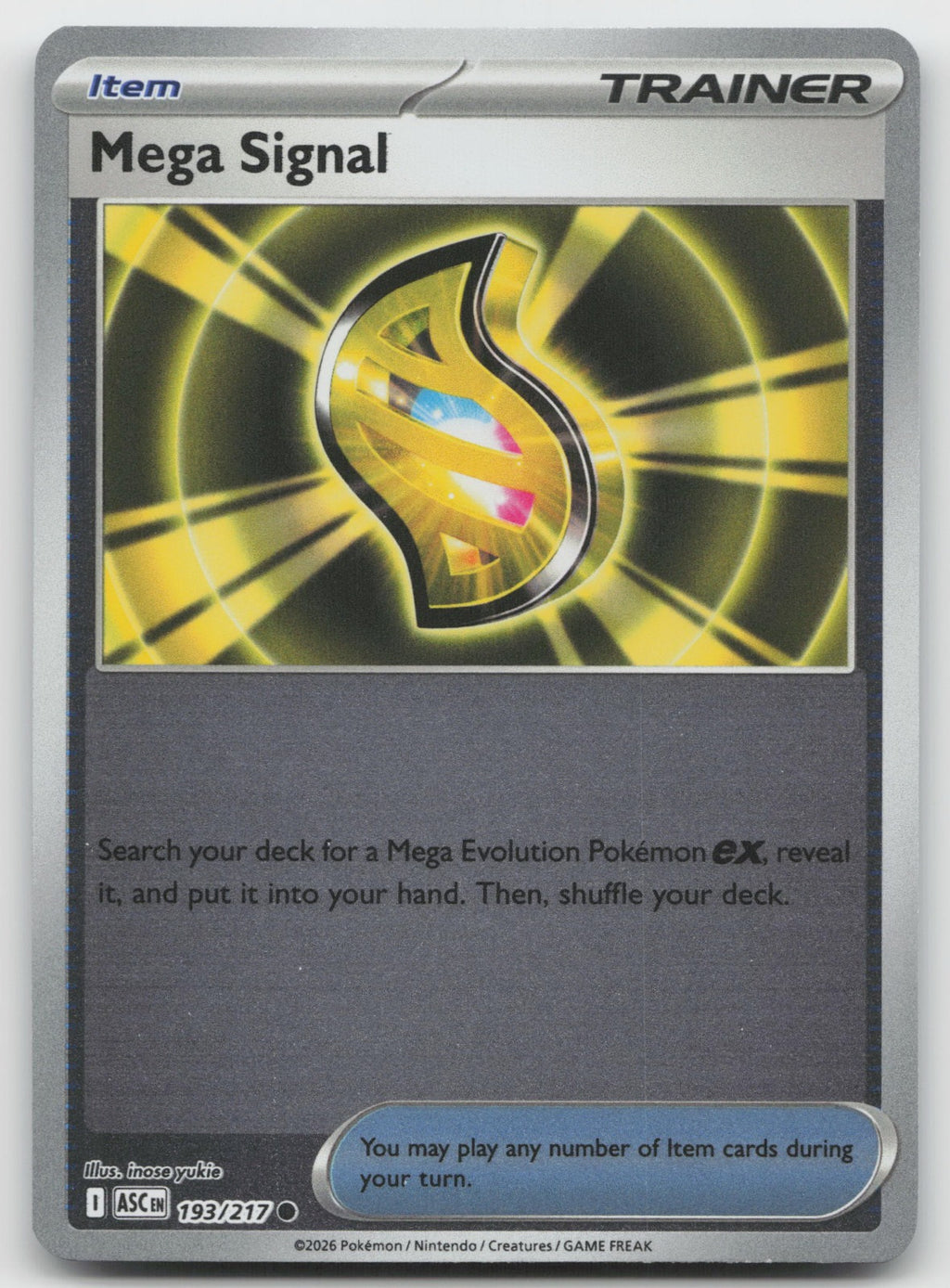 Mega Signal Common Reverse Holo ME: Ascended Heroes 193/217 NM