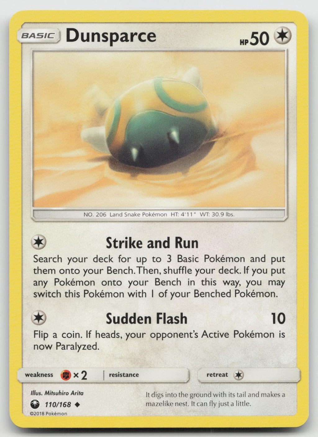 Dunsparce Uncommon SM - Celestial Storm 110/168 NM