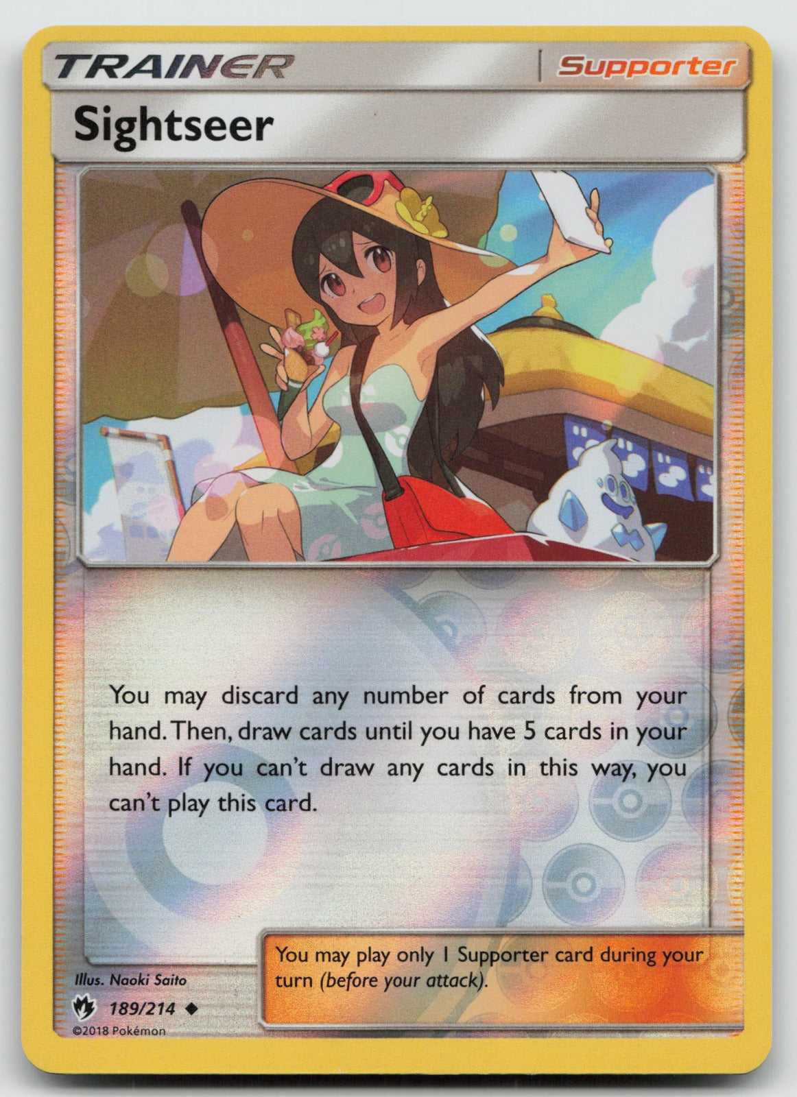 Sightseer Reverse Holo Uncommon SM - Lost Thunder 189/214 NM