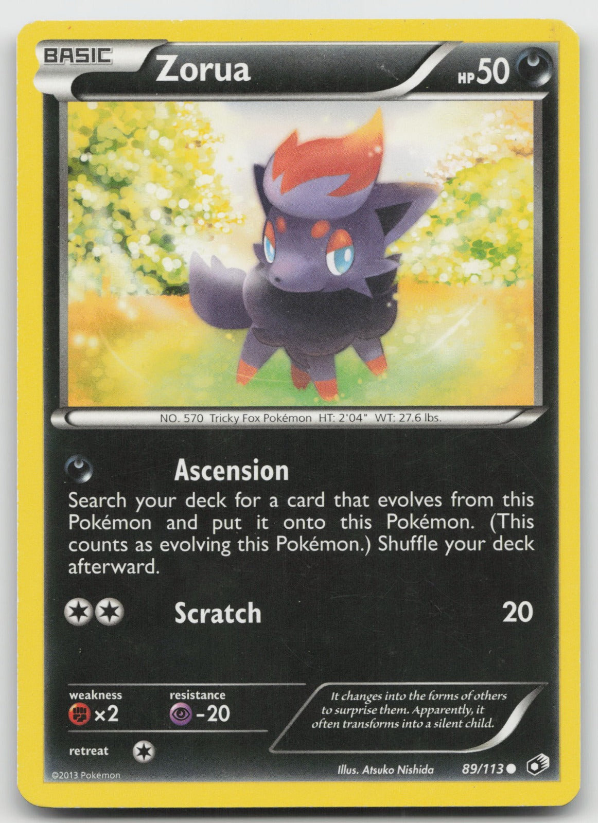 Zorua Common Legendary Treasures 89/113 LP