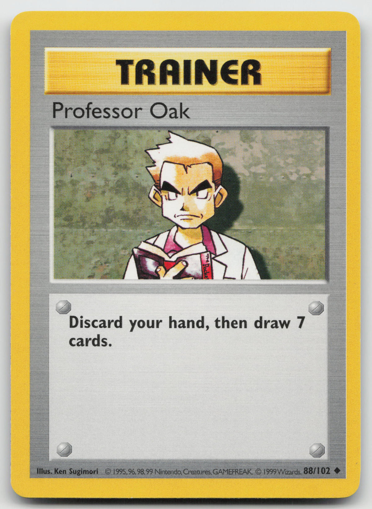 Professor Oak Uncommon Normal Base Set (Shadowless) 88/102 LP