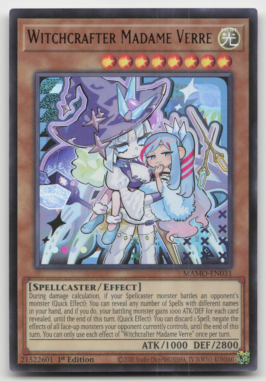 Witchcrafter Madame Verre 1st Ultra Rare Magnificent Monsters MAMO-EN031 NM