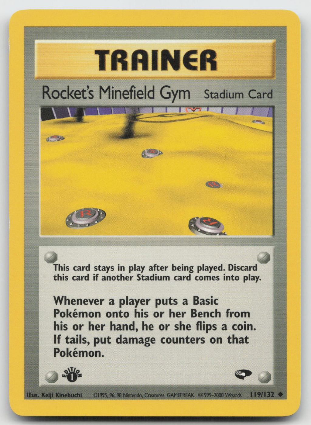 Rocket's Minefield Gym Uncommon 1st Edition Gym Challenge 119/132 NM