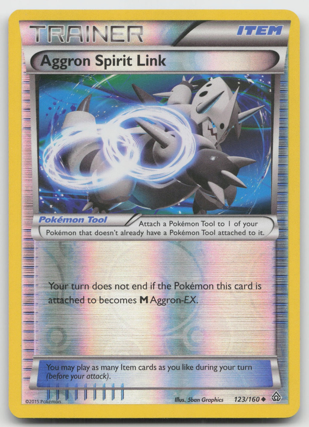 Aggron Spirit Link Uncommon Reverse Holo XY - Primal Clash 123/160 LP
