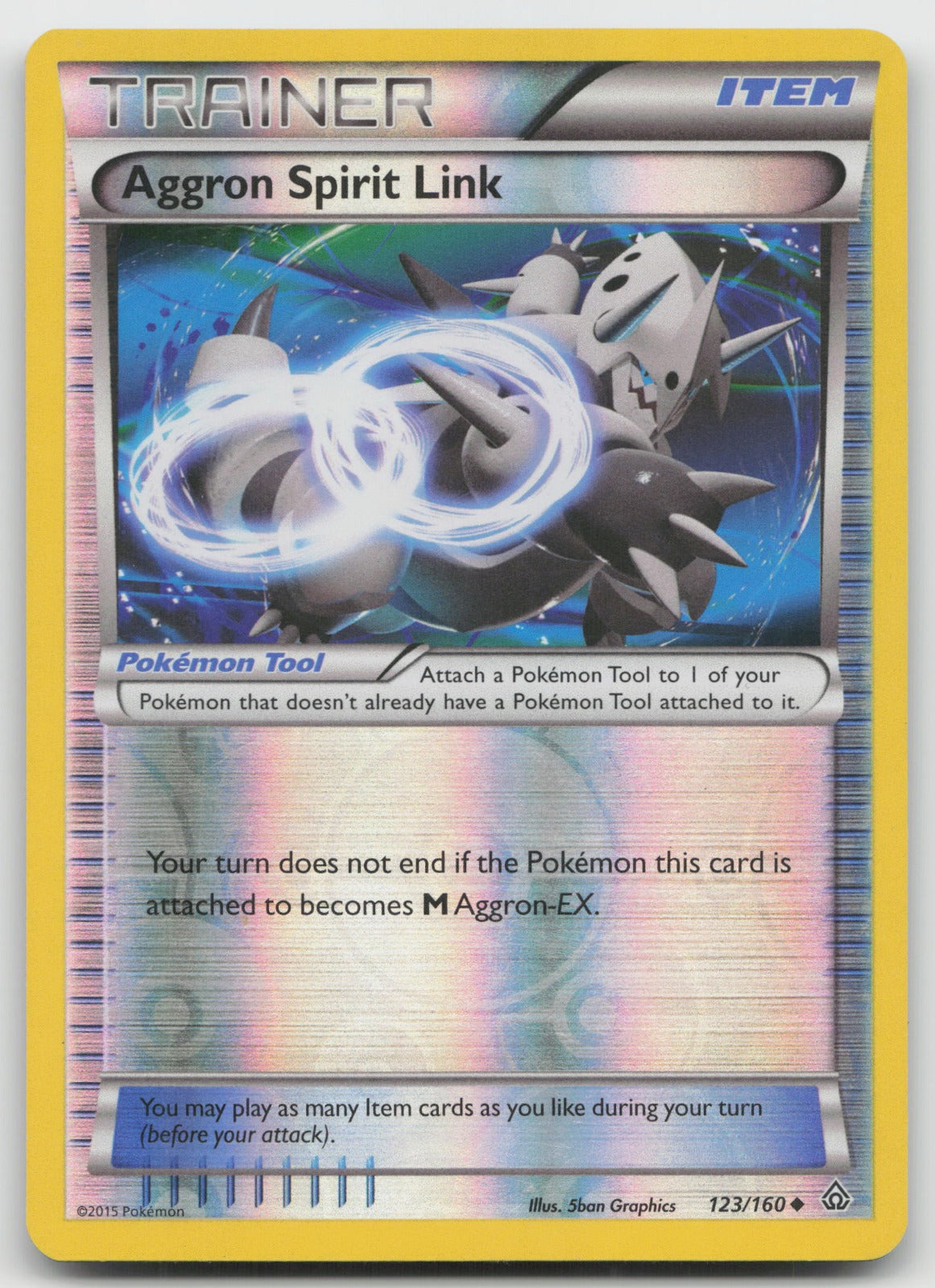 Aggron Spirit Link Uncommon Reverse Holo XY - Primal Clash 123/160 LP