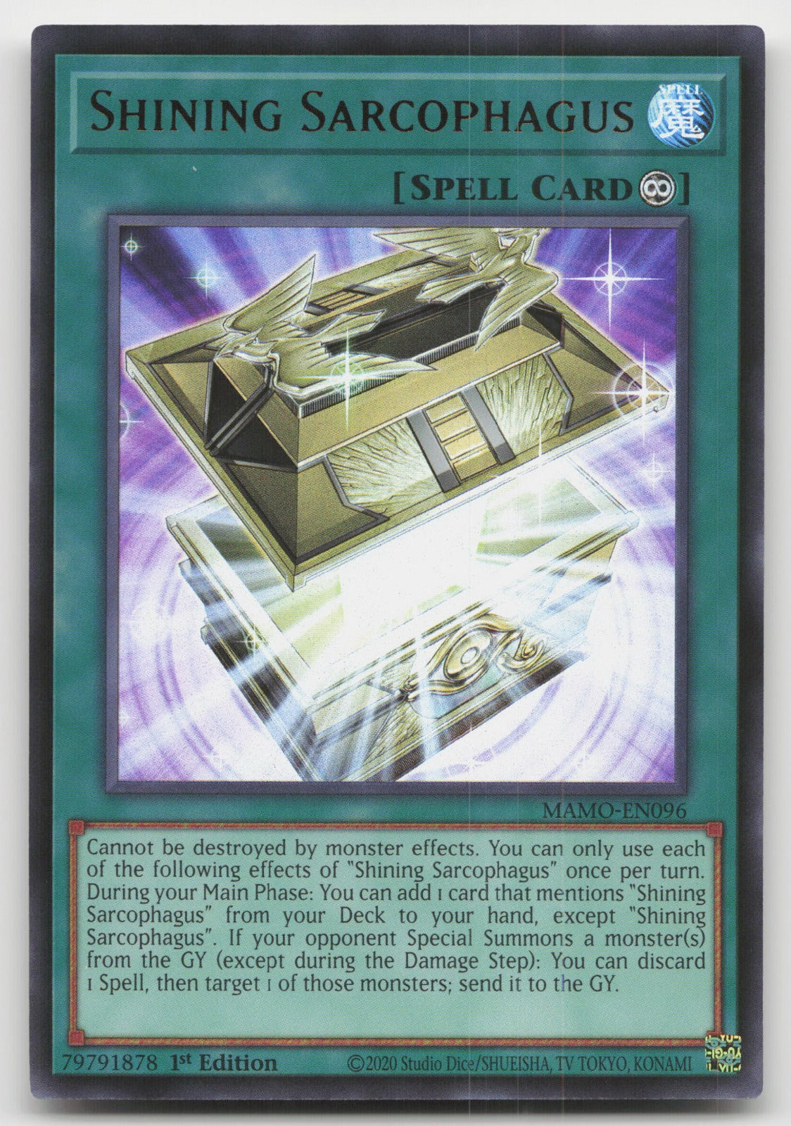 Shining Sarcophagus 1st Edition Ultra Rare Magnificent Monsters MAMO-EN096 NM