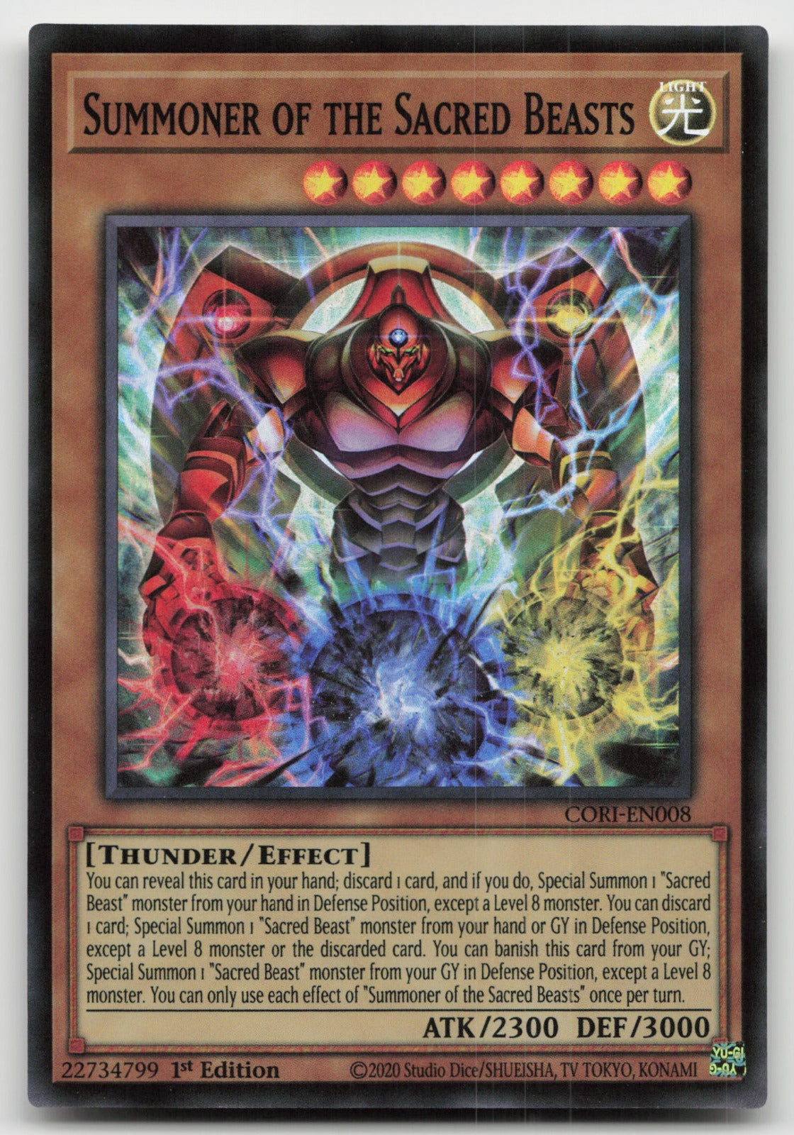 Summoner of the Sacred Beasts 1st Edition Super Rare Chaos Origins CORI-EN008 NM