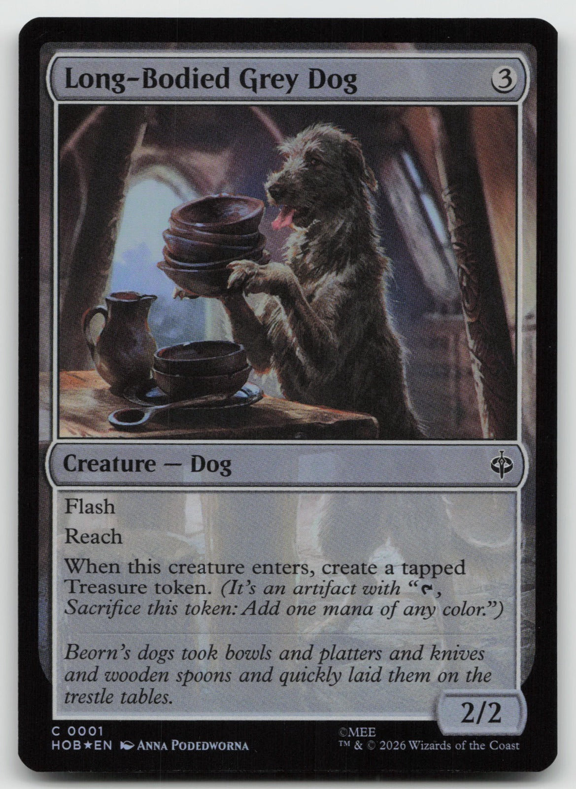 Long-Bodied Grey Dog C Foil The Hobbit 1 NM