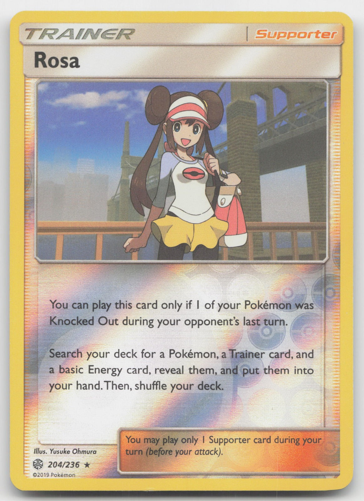 Rosa Reverse Holo Rare SM - Cosmic Eclipse 204/236 NM