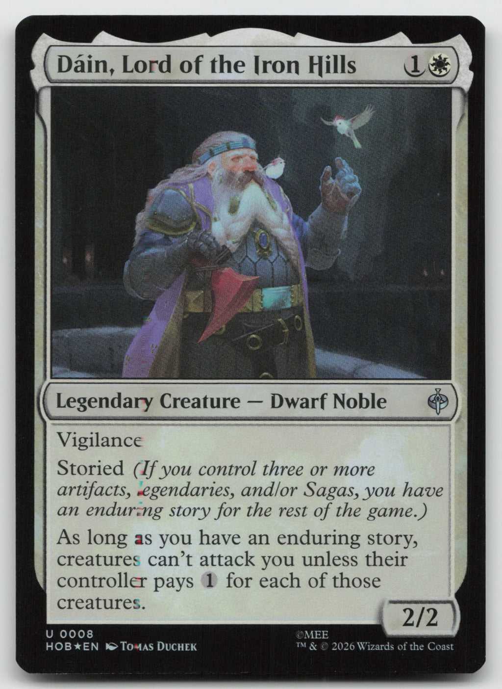 Dain, Lord of the Iron Hills U Foil The Hobbit 8 NM