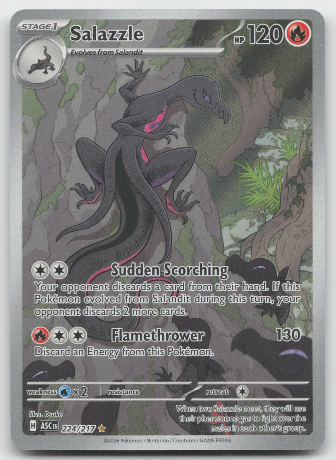Salazzle Holo Illustration Rare ME: Ascended Heroes 224/217 NM