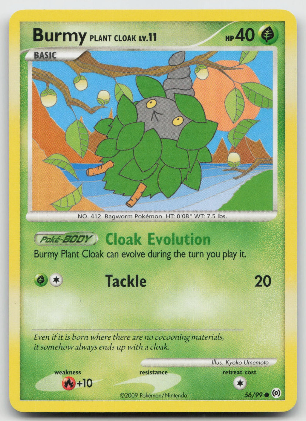Burmy Plant Cloak Common Arceus 56/99 LP