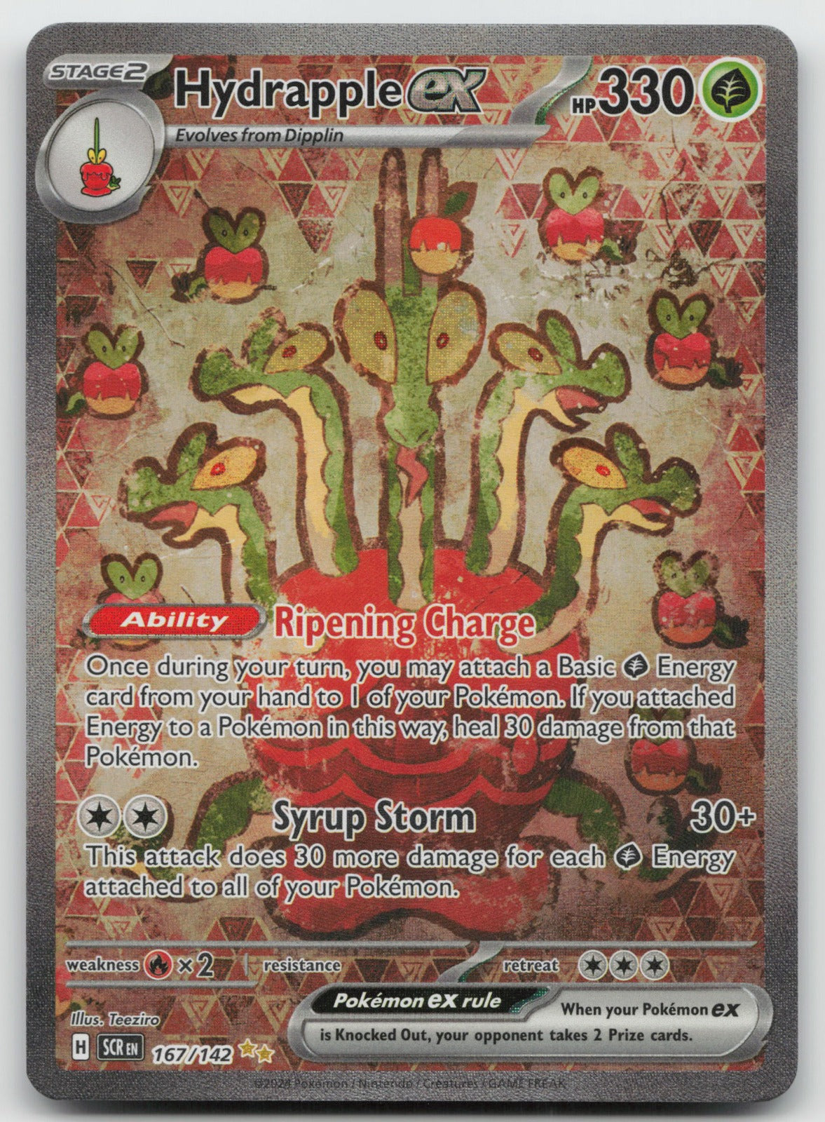 Hydrapple ex Holo Special Illustration Rare SV07: Stellar Crown 167/142 NM