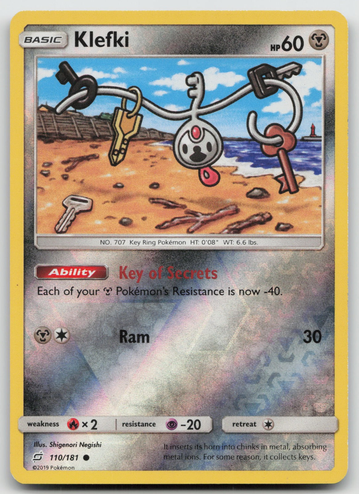 Klefki Reverse Holo Common SM - Team Up 110/181 LP