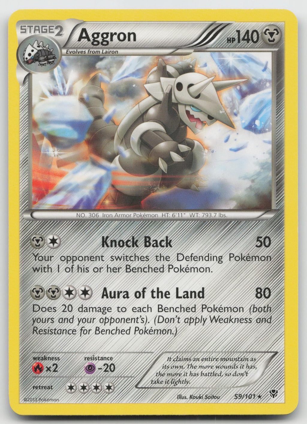 Aggron Rare Plasma Blast 59/101 LP